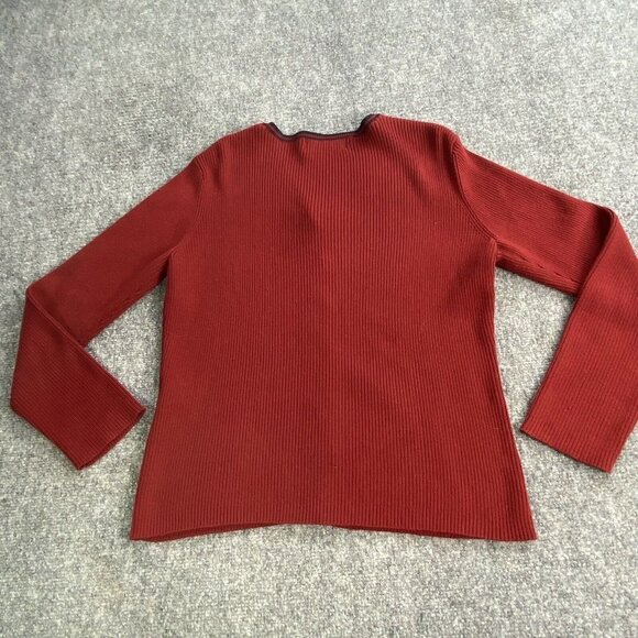 Casual Corner Annex Sweater Twin Set Womens PM Red Maroon VTG 2-Pc Knitwear - Picture 8 of 16